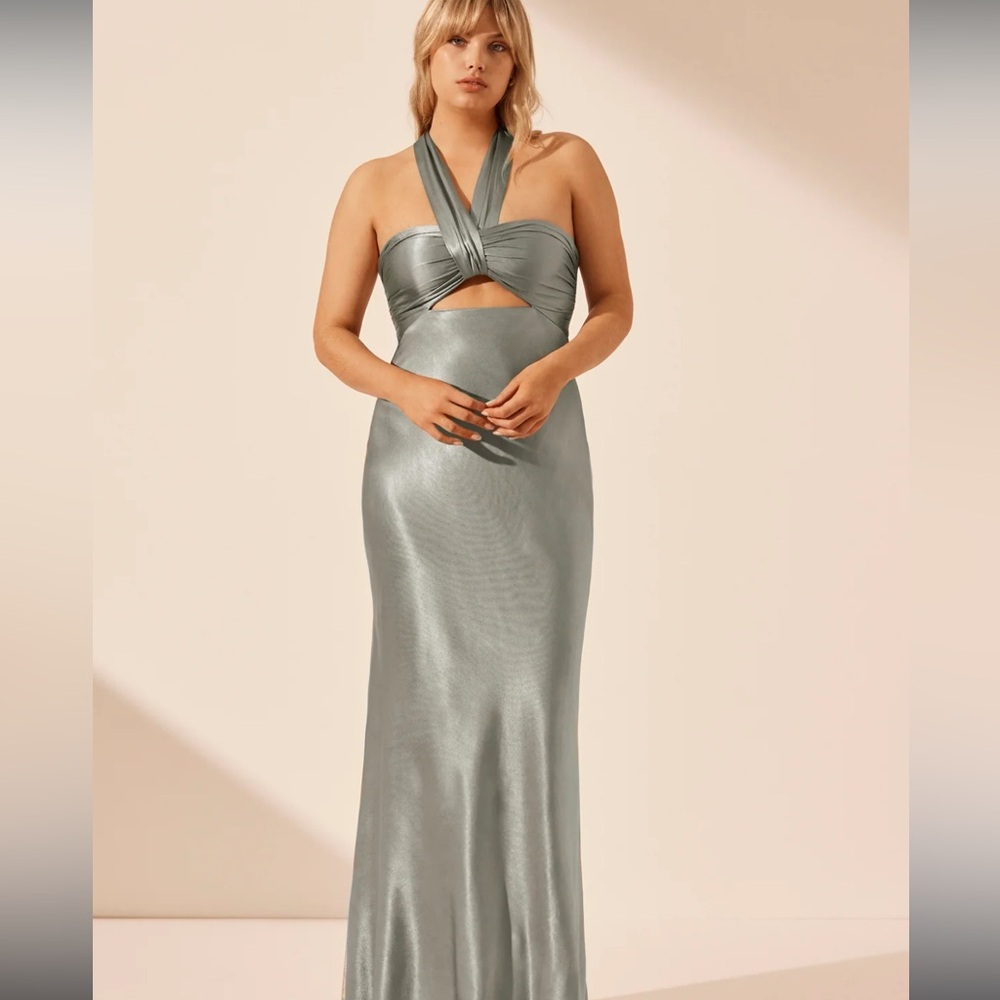 Shona Joy Sage green dress
